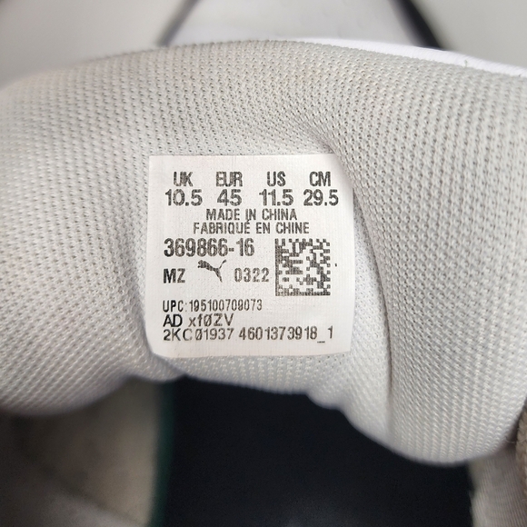 PUMA Rebound LayUp SL Low White Black Mens Sz 11.5 Athletic Shoes Sneakers - Picture 10 of 12